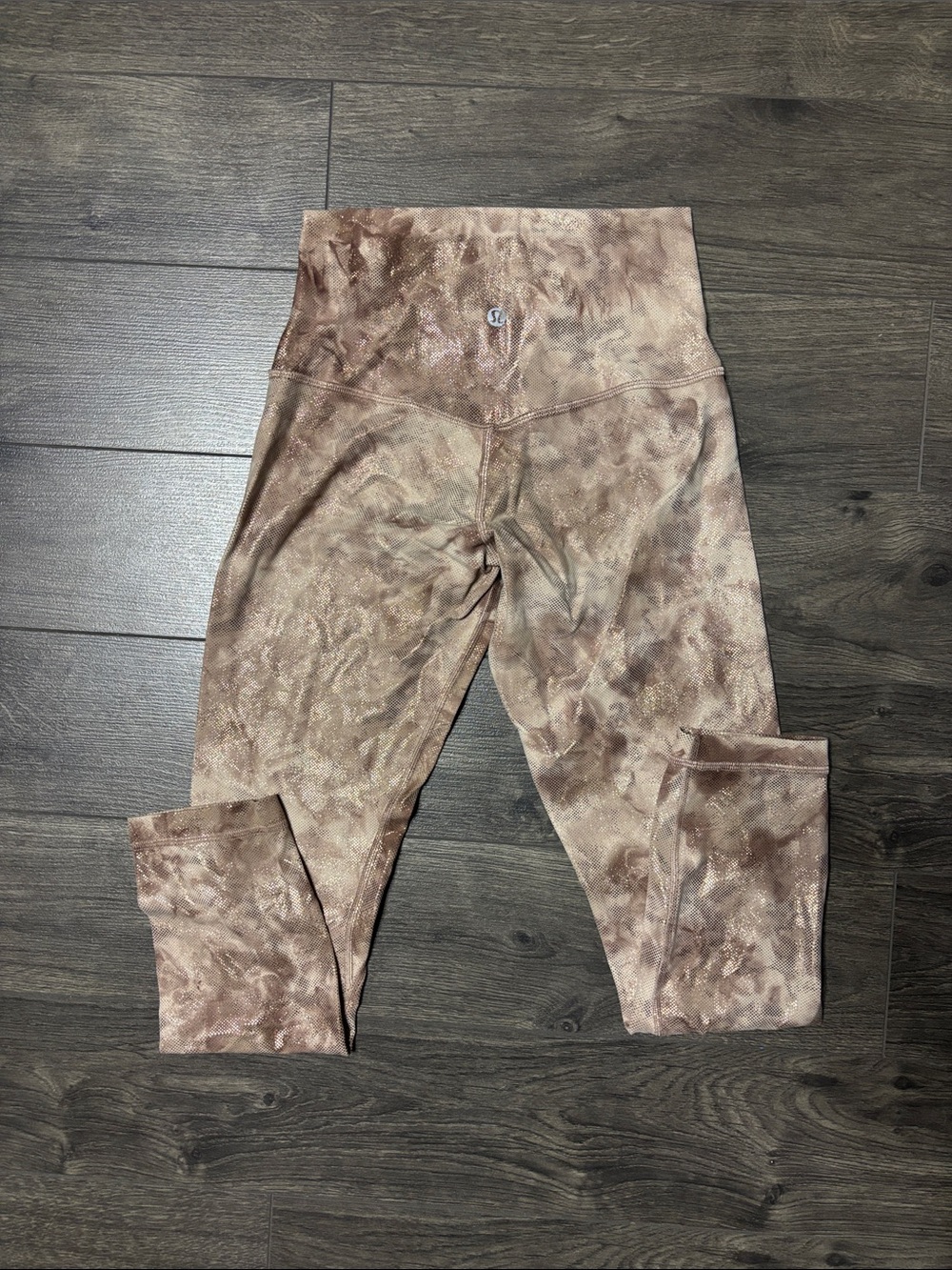 Lululemon High-Rise Tie-Dye with Shine Align Leggings